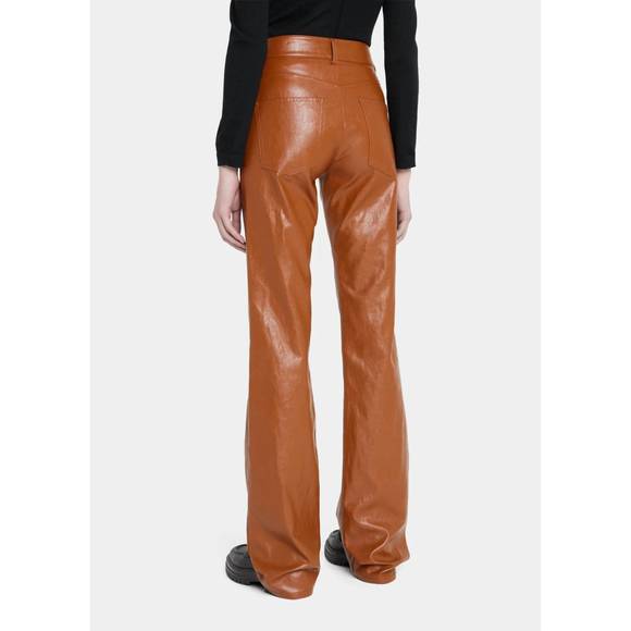 NEW A.L.C. vegan leather freddie pant in cognac - Picture 2 of 4